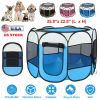Portable Foldable Pet Tent Exercise Pen Kennel Removable Zipper Top and Bottom Water Resistant Indoor Outdoor Use For Dogs Cats Other Pets